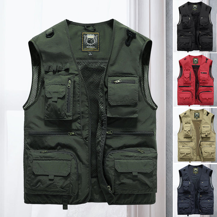 Lekka męska kamizelka outdoorowa – Viktor-Khaki-S-Trend Polska
