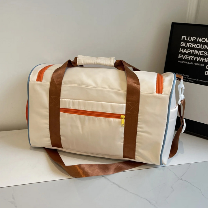 Lekka torba duffelowa z kolorowymi blokami - FlexaBag-Trend Polska