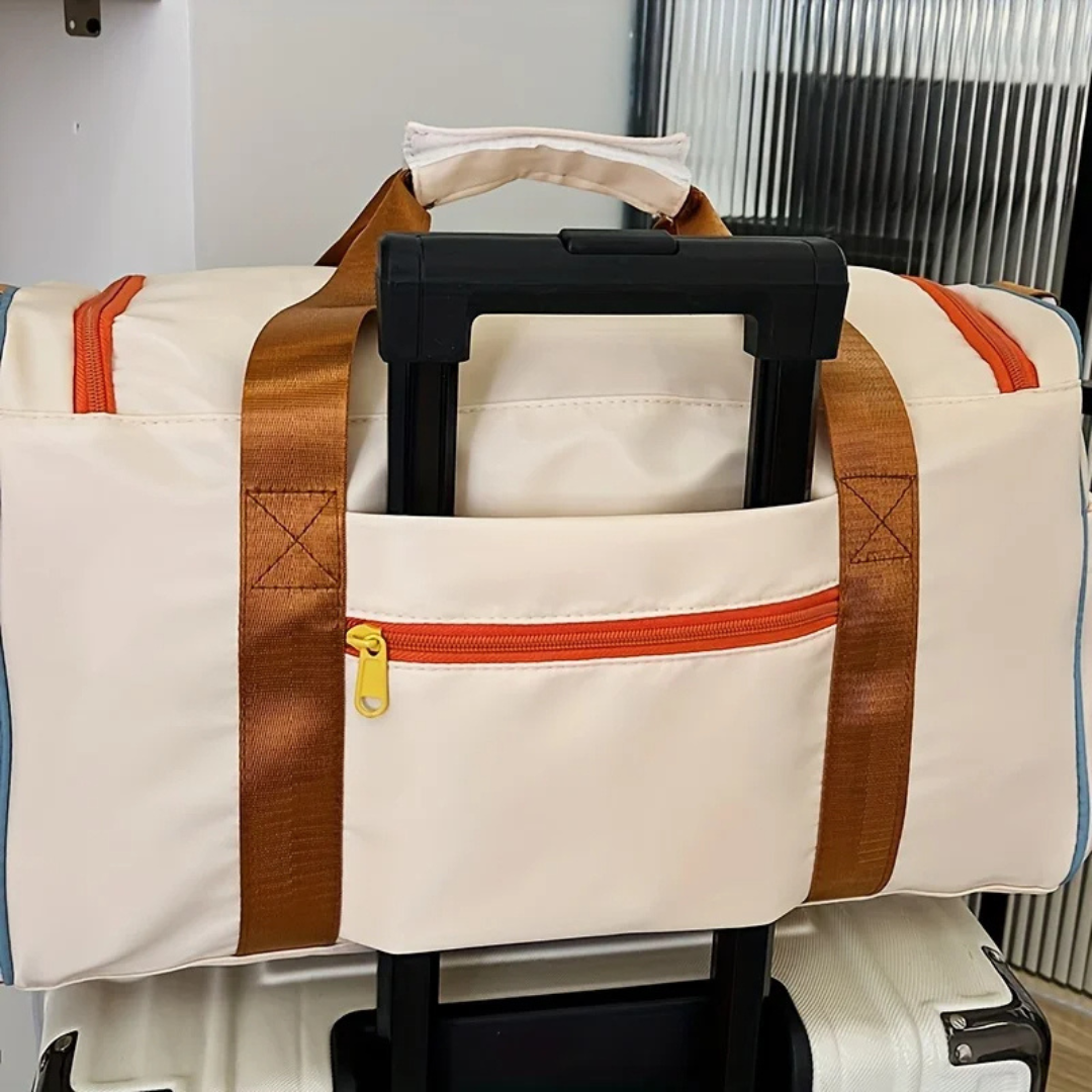 Lekka torba duffelowa z kolorowymi blokami - FlexaBag-Trend Polska
