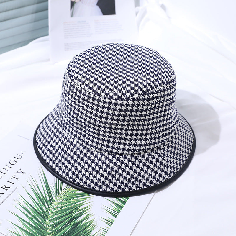 Lekki damski kapelusz typu bucket z materiału na lato – Lindsay-Czarny-Jedna rozmiar-Trend Polska