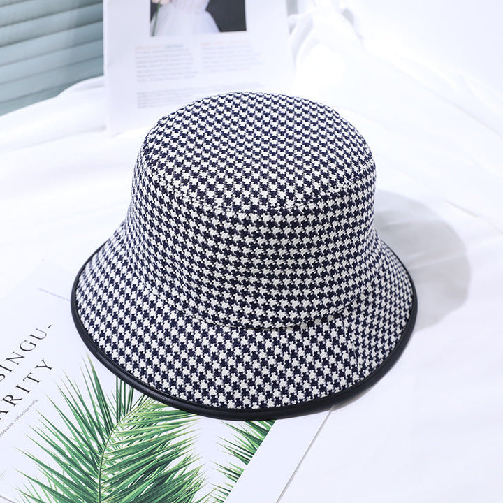 Lekki damski kapelusz typu bucket z materiału na lato – Lindsay-Czarny-Jedna rozmiar-Trend Polska
