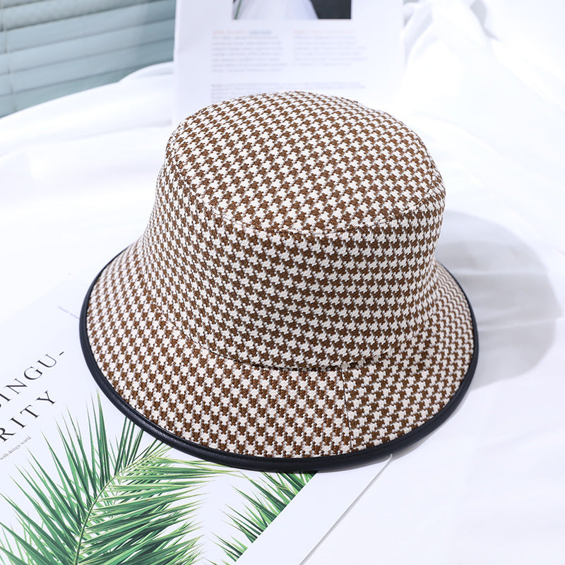 Lekki damski kapelusz typu bucket z materiału na lato – Lindsay-Kawowy-Jedna rozmiar-Trend Polska