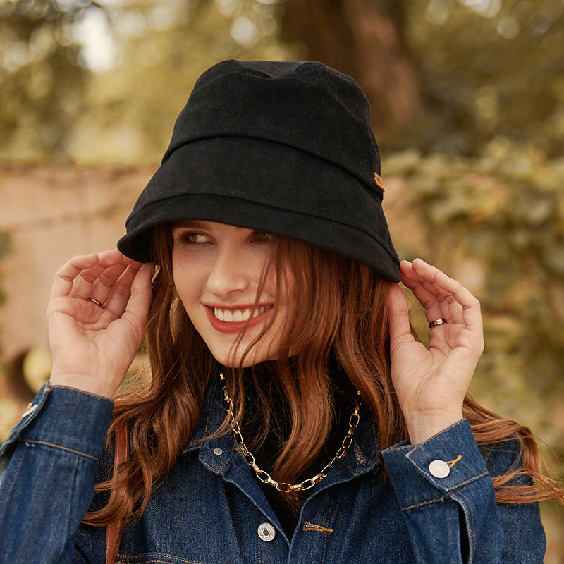 Lekki letni kapelusz bucket z delikatnym wyglądem szwów – StitchShade-Beżowy-Trend Polska