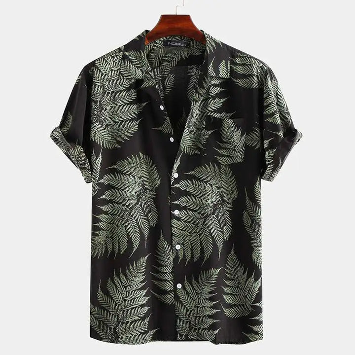 Lekki męski letni T-shirt o nowoczesnym kroju – Jaxon-Czarny-S-Trend Polska