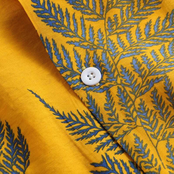 Lekki męski letni T-shirt o nowoczesnym kroju – Jaxon-Żółty-S-Trend Polska