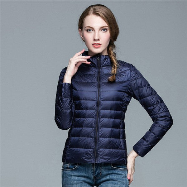 Lekki wodoodporny kurtka puchowa - Urban Shield-morski niebieski-S-Trend Polska