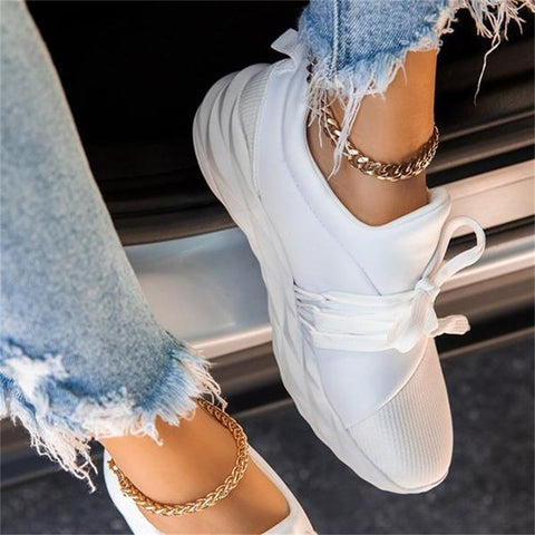 Lekkie damskie sneakersy - Zoya-Różowy-35-Trend Polska