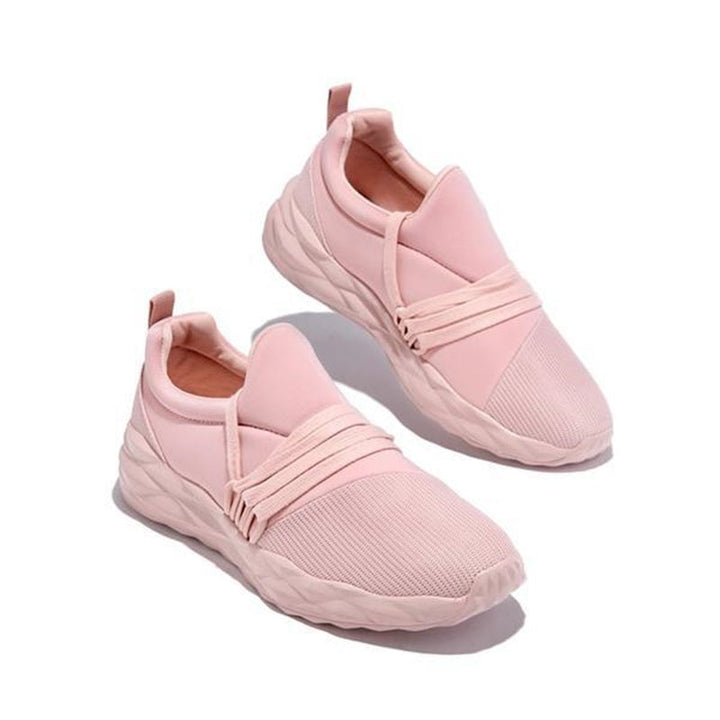 Lekkie damskie sneakersy - Zoya-Różowy-35-Trend Polska