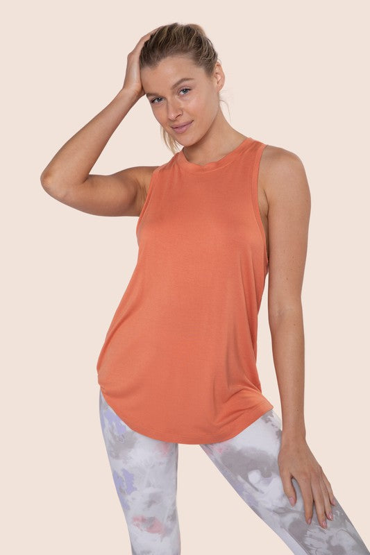 Lekkie damskie tank top – Liora-Pomarańczowy-S-Trend Polska