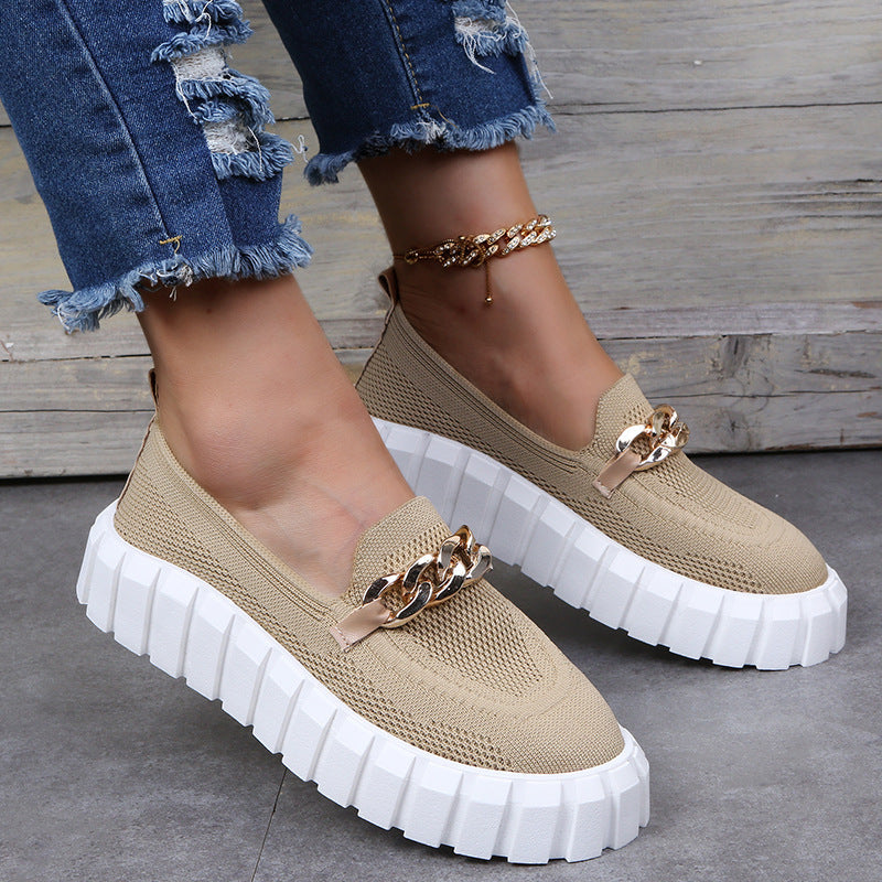Lekkie Damskie Wsuwane - Lina-Khaki-36-Trend Polska