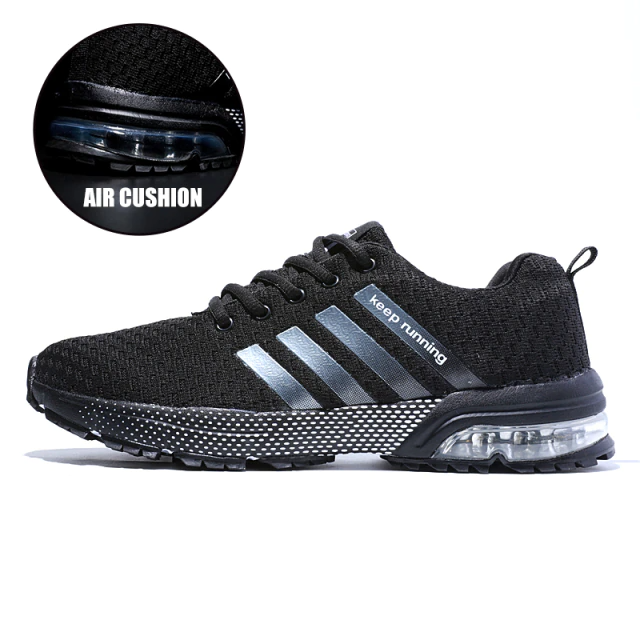 Lekkie i ortopedyczne sneakersy komfortowe z amortyzacją – Movix Air-Czarny-35-Trend Polska