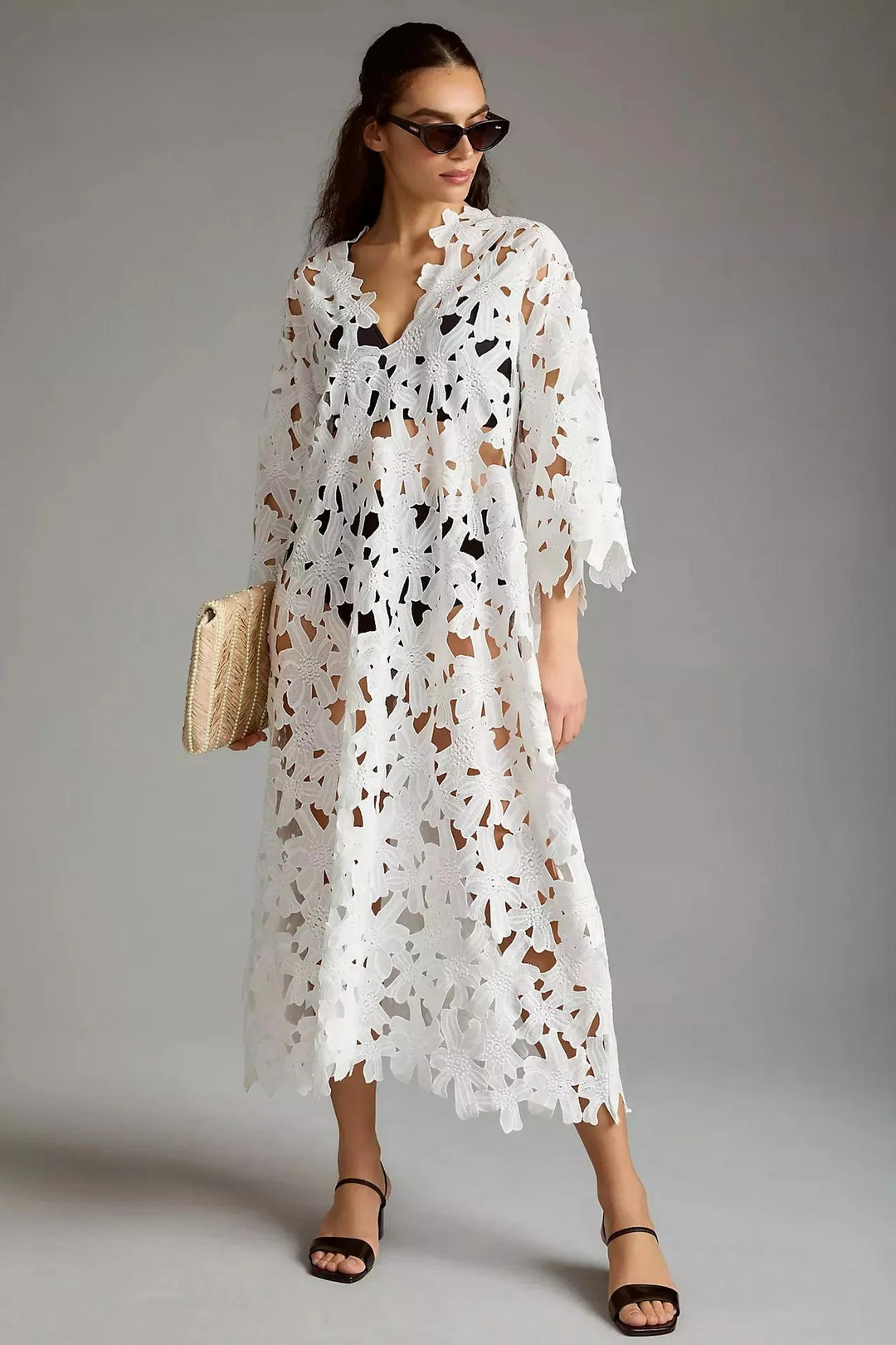 Lekkie Letnia Maxi Sukienka – Maribel-Biały-S-Trend Polska