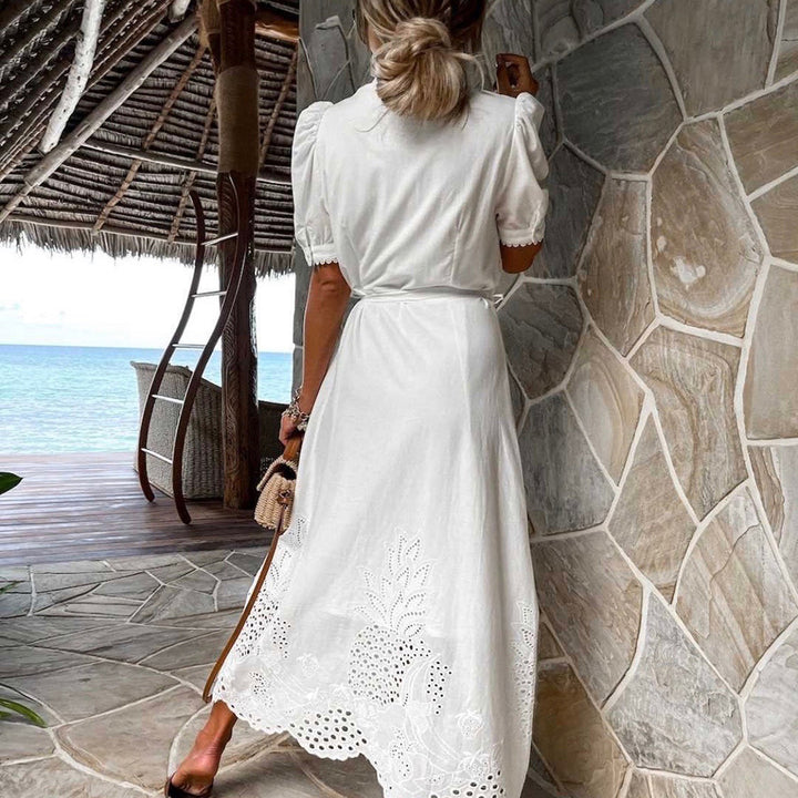 Lekkie Maxi Sukienka - Marielle-Biały-S-Trend Polska