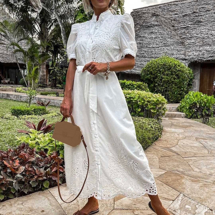 Lekkie Maxi Sukienka - Marielle-Biały-S-Trend Polska