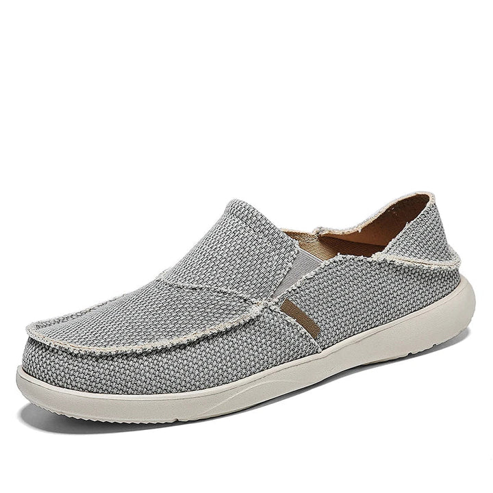 Lekkie płócienne klapki dla mężczyzn | Oddychające letnie espadryle - Niko-Szary-39-Trend Polska