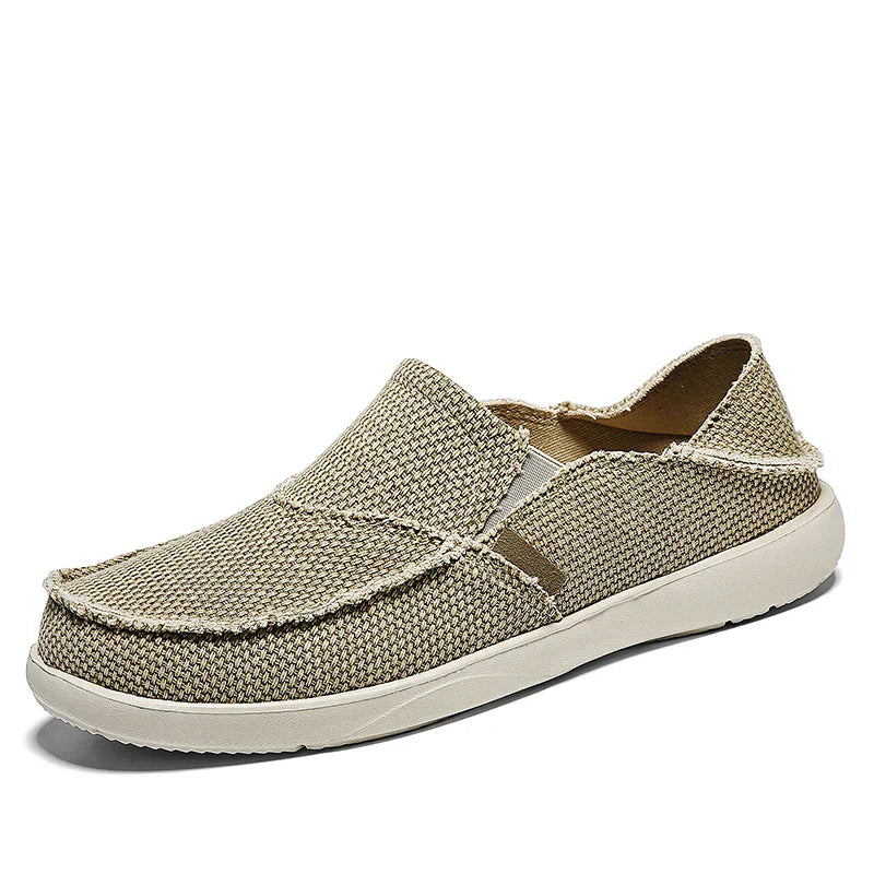 Lekkie płócienne klapki dla mężczyzn | Oddychające letnie espadryle - Niko-Khaki-39-Trend Polska