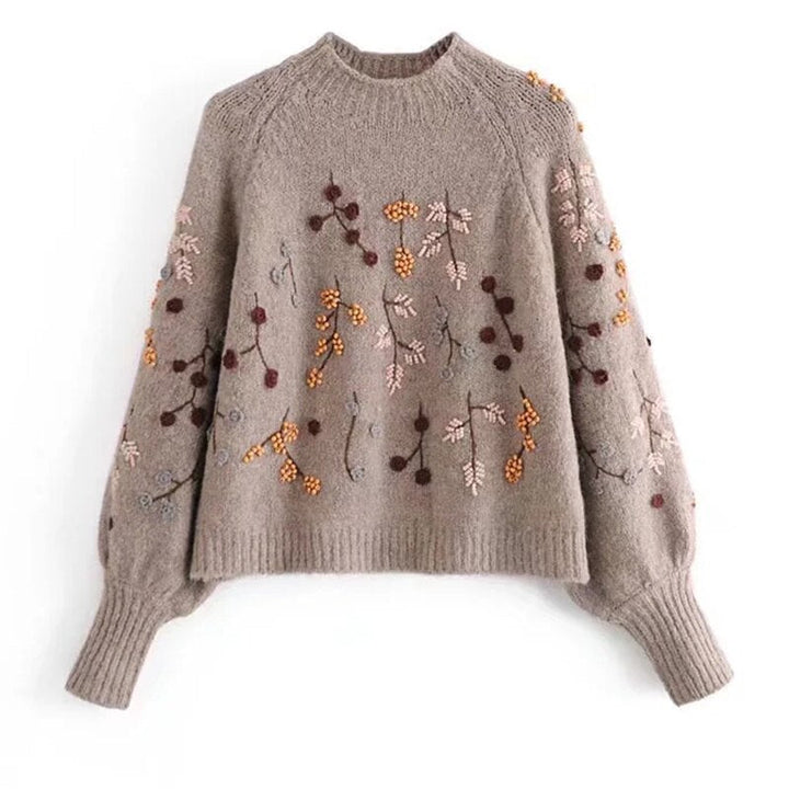 Sweter damski z jesiennym wzorem – Noëlle