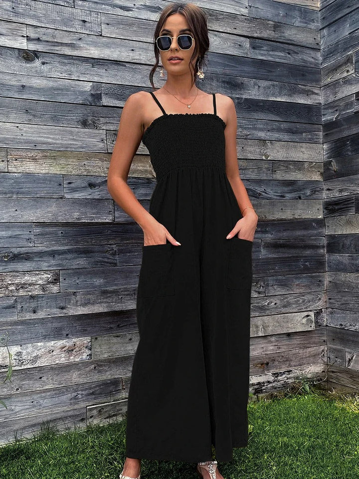 Letni damski kombinezon z cienkimi ramiączkami w stylu vintage - RetroLuft-Czerwony-S-Trend Polska