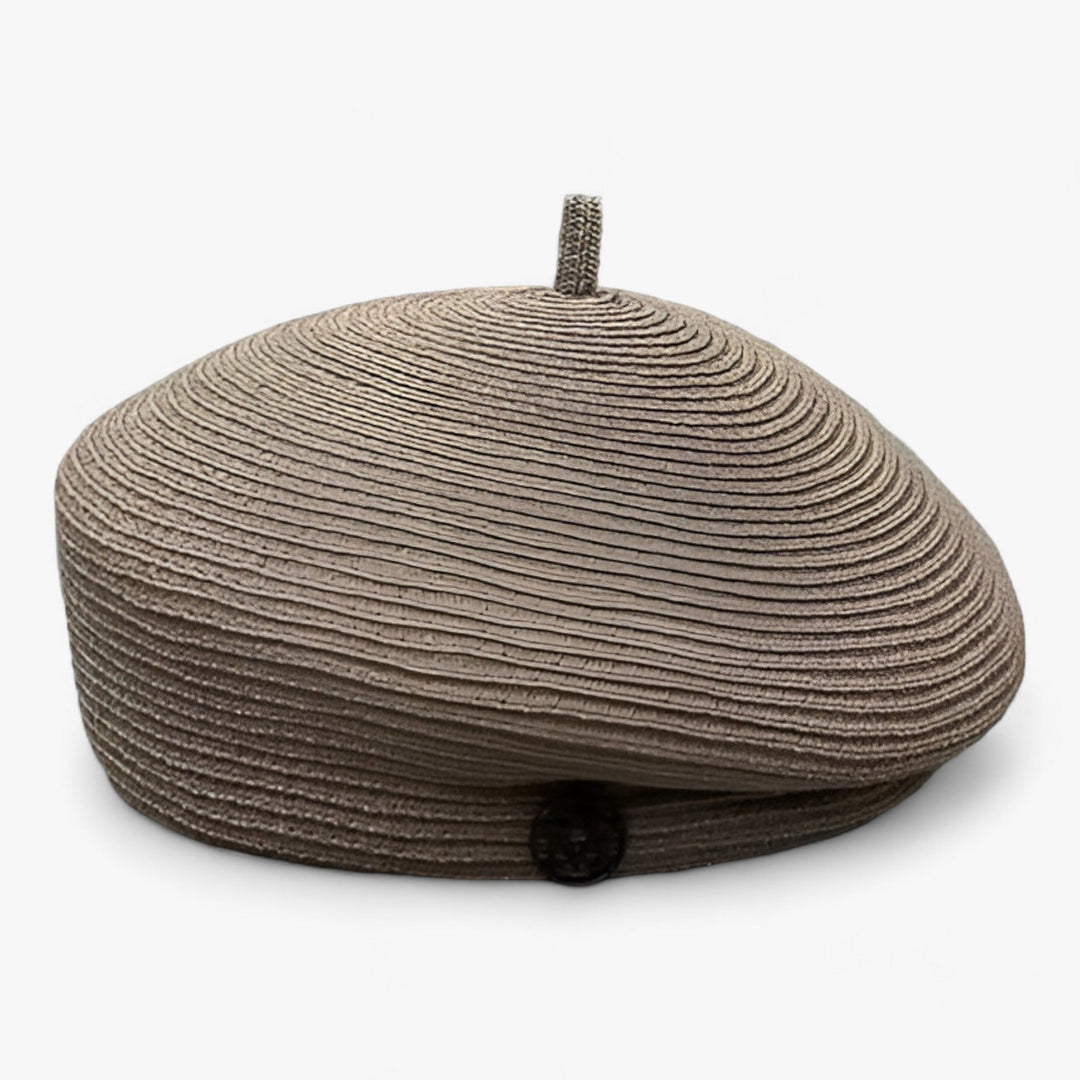 Letni kapelusz Fedora dla kobiet z trawy – lekki i stylowy-Szare curry zioło-Średni rozmiar 55-57 cm-Trend Polska