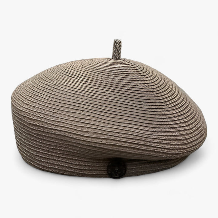 Letni kapelusz Fedora dla kobiet z trawy – lekki i stylowy-Szare curry zioło-Średni rozmiar 55-57 cm-Trend Polska