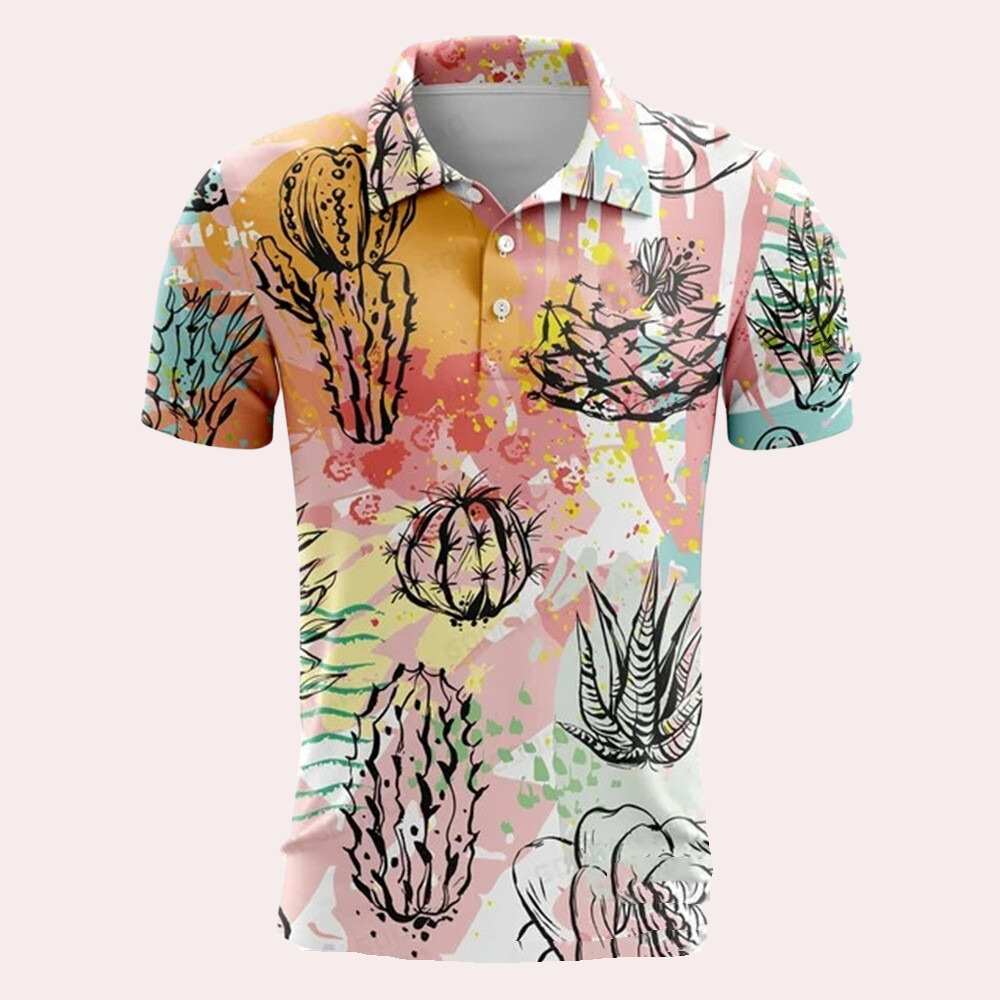 Letni męski polo z wygodnym krojem – Sven-Pomarańczowy-S-Trend Polska
