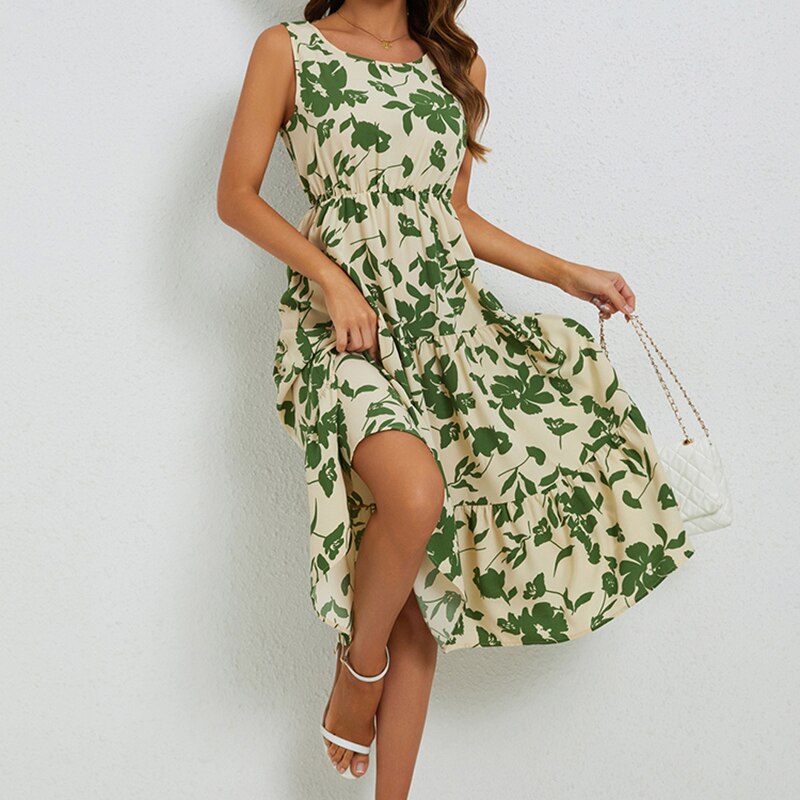 Letnia sukienka midi w kwiaty - Fenna-XS-Trend Polska