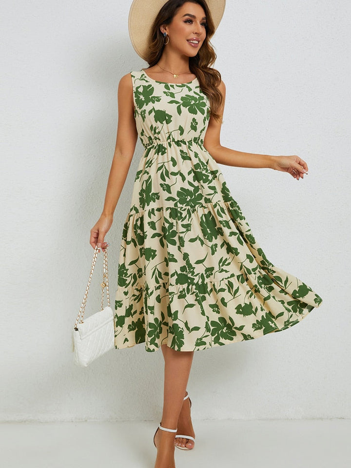 Letnia sukienka midi w kwiaty - Fenna-XS-Trend Polska