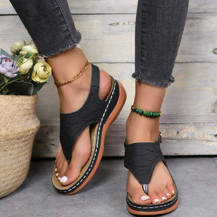 Letnie damskie sandały - SunStyle-35-Czarny-Trend Polska