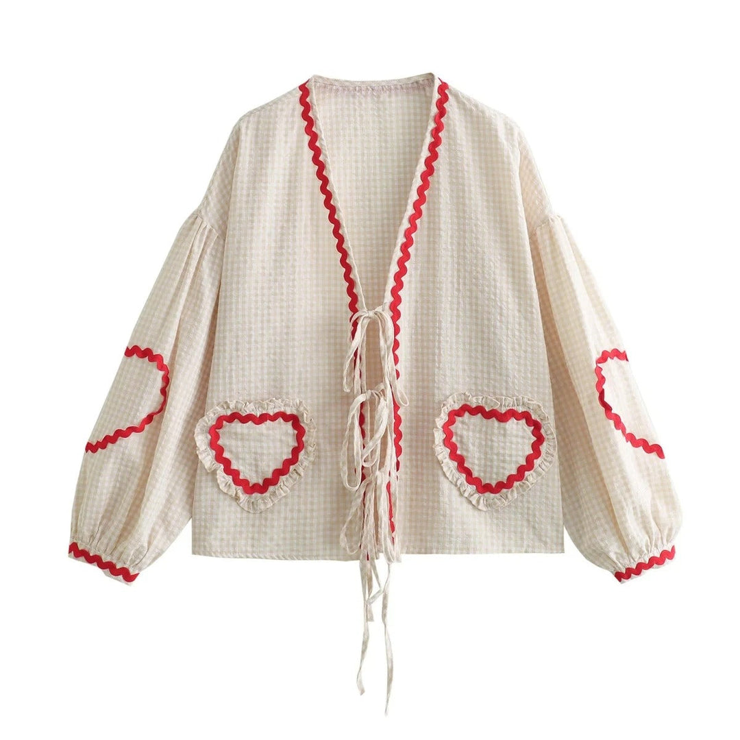 Letnie damskie top z luźnym krojem – Pia-Beżowy-S-Trend Polska