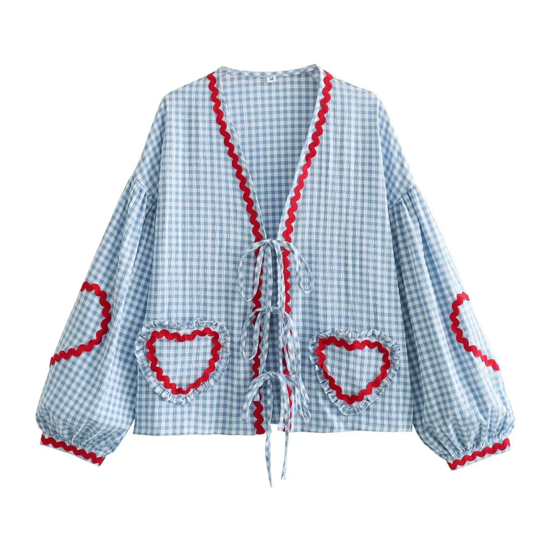 Letnie damskie top z luźnym krojem – Pia-Niebieski-S-Trend Polska