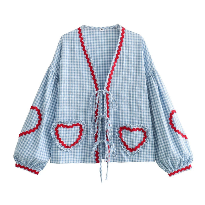Letnie damskie top z luźnym krojem – Pia-Niebieski-S-Trend Polska