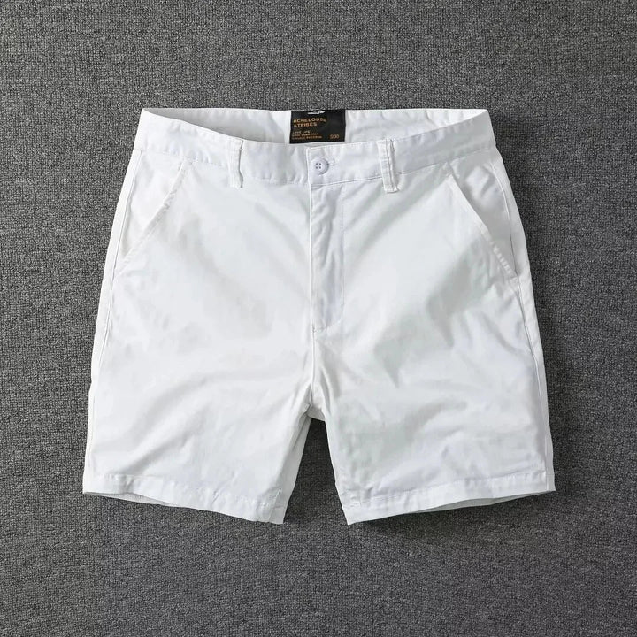 Letnie szorty chinos w wygodnym kroju – Matteo-Biały-28-Trend Polska