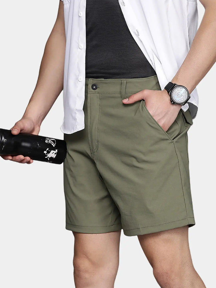 Letnie szorty chinos w wygodnym kroju – Matteo-Pomarańczowo-czerwony-28-Trend Polska