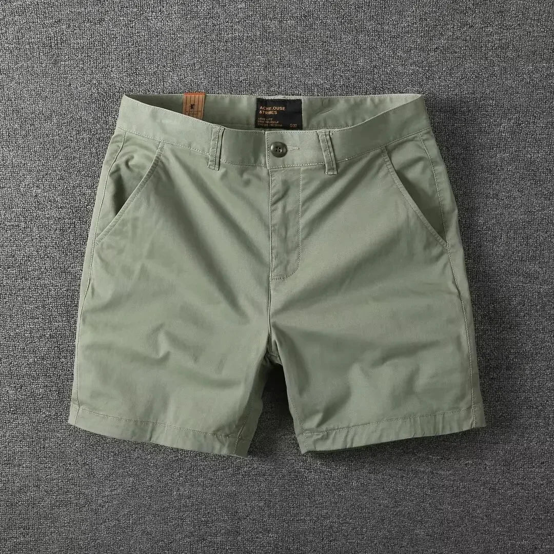 Letnie szorty chinos w wygodnym kroju – Matteo-Zielony-28-Trend Polska