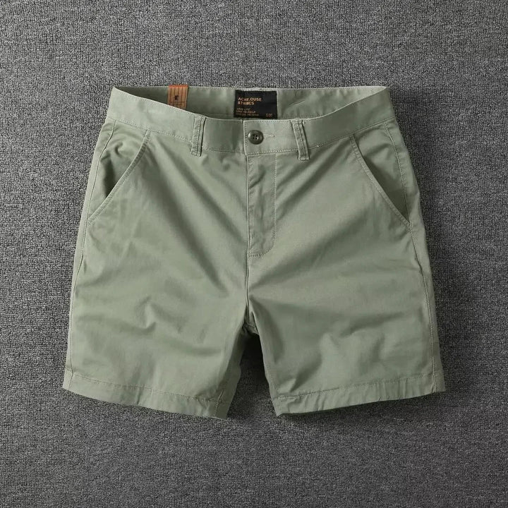 Letnie szorty chinos w wygodnym kroju – Matteo-Zielony-28-Trend Polska