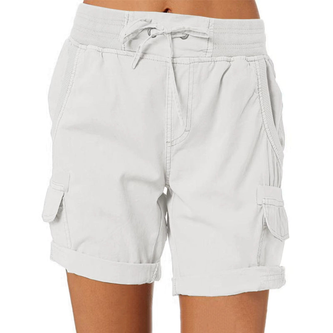 Letnie szorty plażowe z stylem – Chloe-Biały-S-Trend Polska
