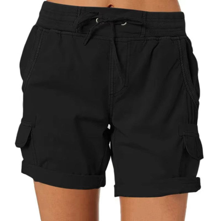 Letnie szorty plażowe z stylem – Chloe-Czarny-S-Trend Polska