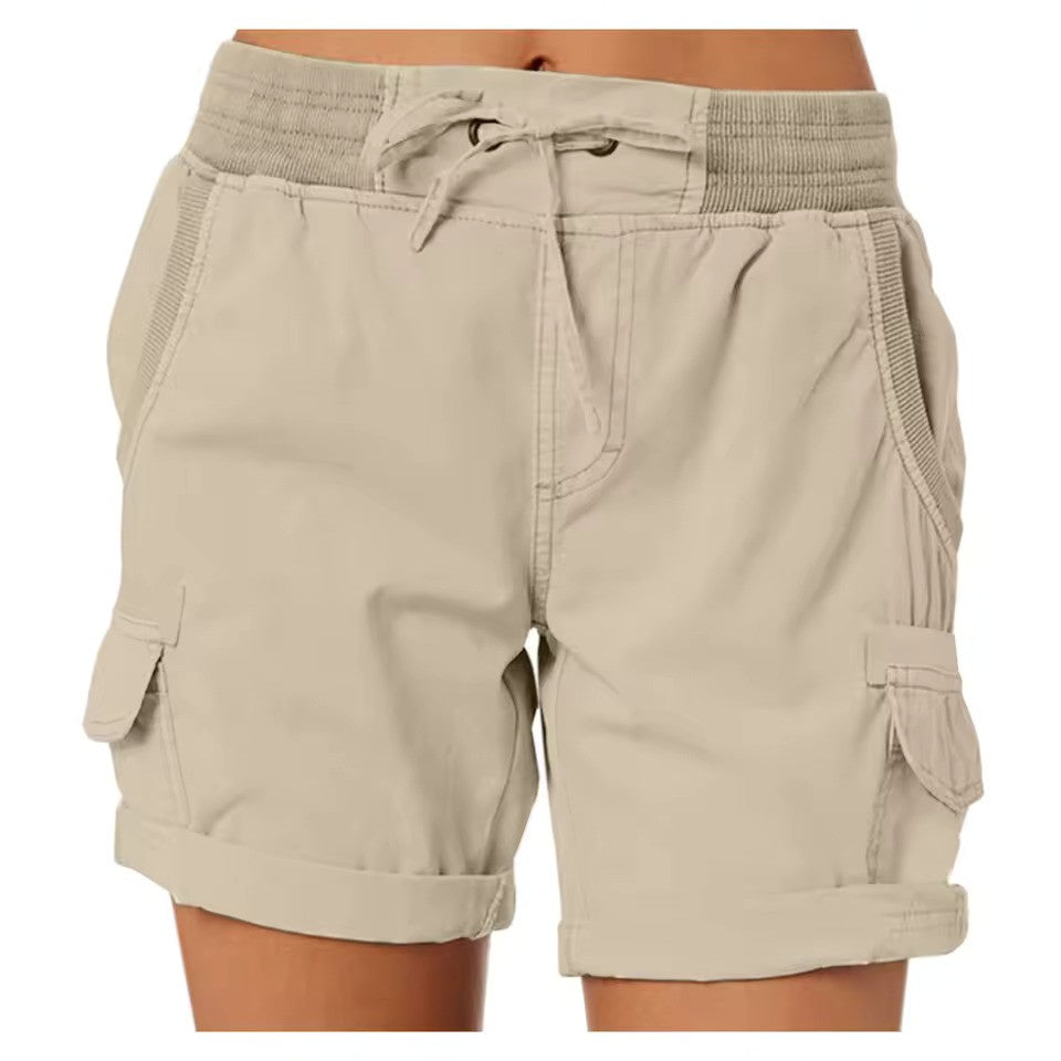 Letnie szorty plażowe z stylem – Chloe-Khaki-S-Trend Polska