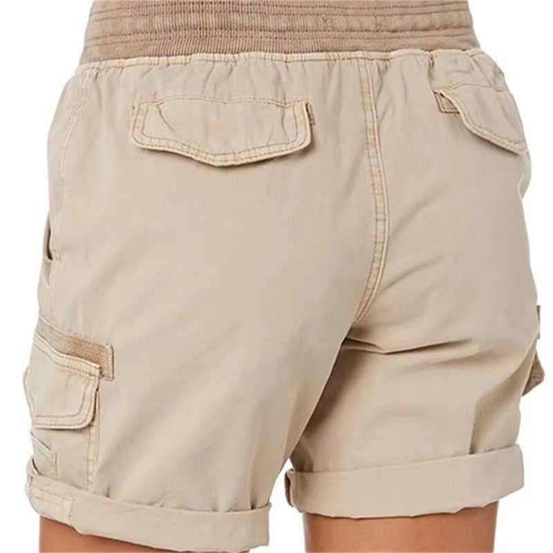 Letnie szorty plażowe z stylem – Chloe-Khaki-S-Trend Polska