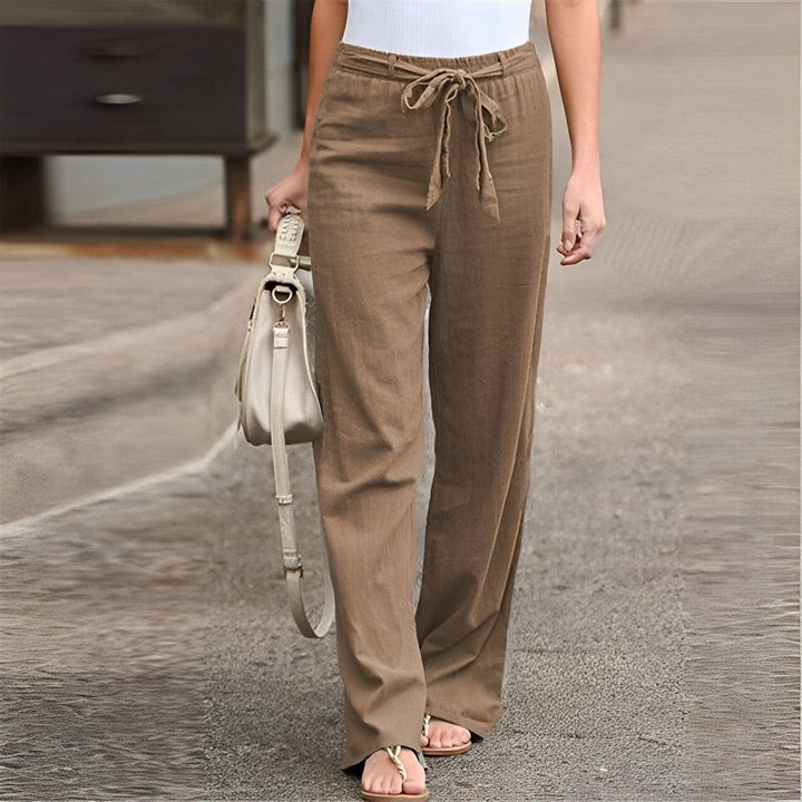 Linen Damskie Spodnie - Elise-Khaki-S-Trend Polska