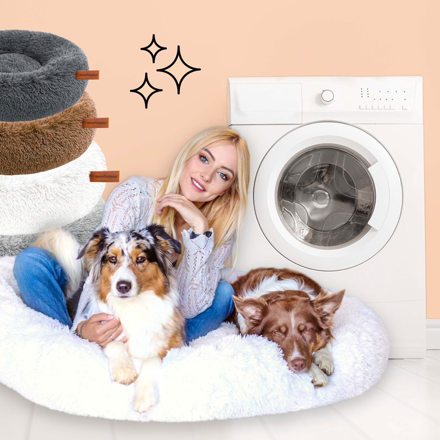 Łóżko dla psa Fluffy Plus - Oryginał-Szary-XXS - 50cm-Trend Polska