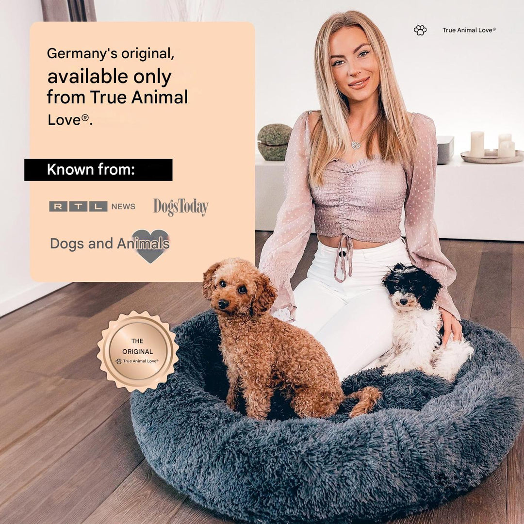 Łóżko dla psa Fluffy Plus - Oryginał-Szary-XXS - 50cm-Trend Polska