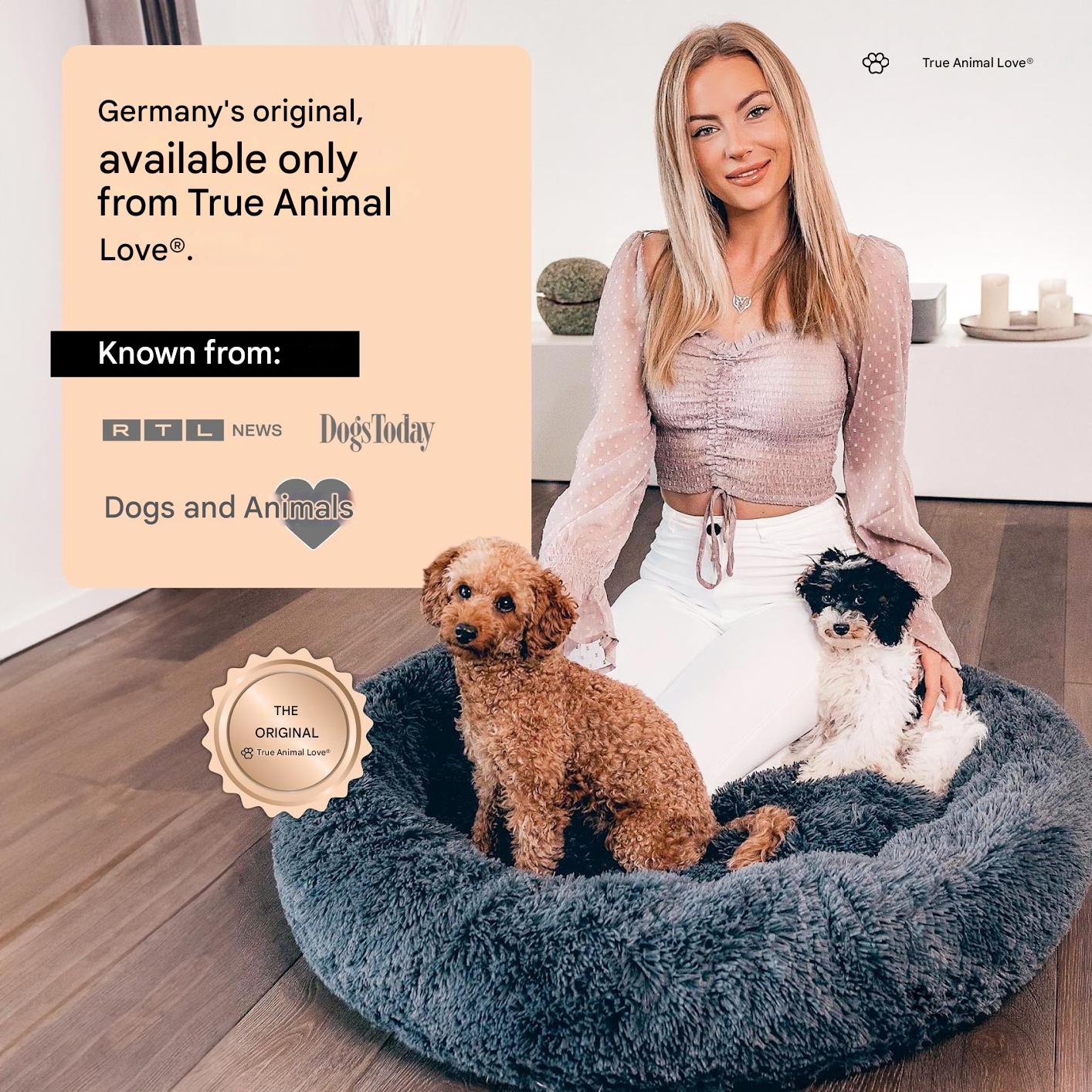 Łóżko dla psa Fluffy Plus - Oryginał-Szary-XXS - 50cm-Trend Polska