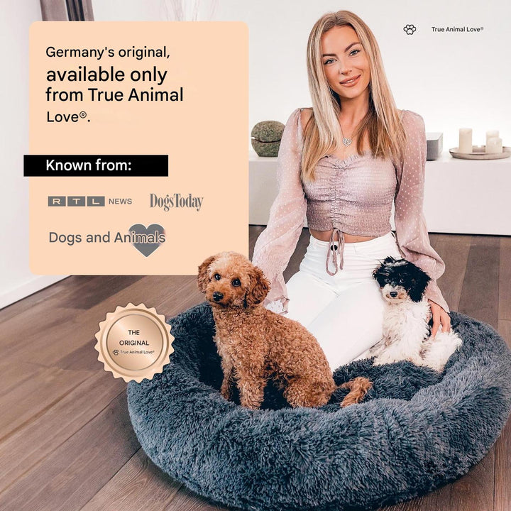 Łóżko dla psa Fluffy Plus - Oryginał-Szary-XXS - 50cm-Trend Polska