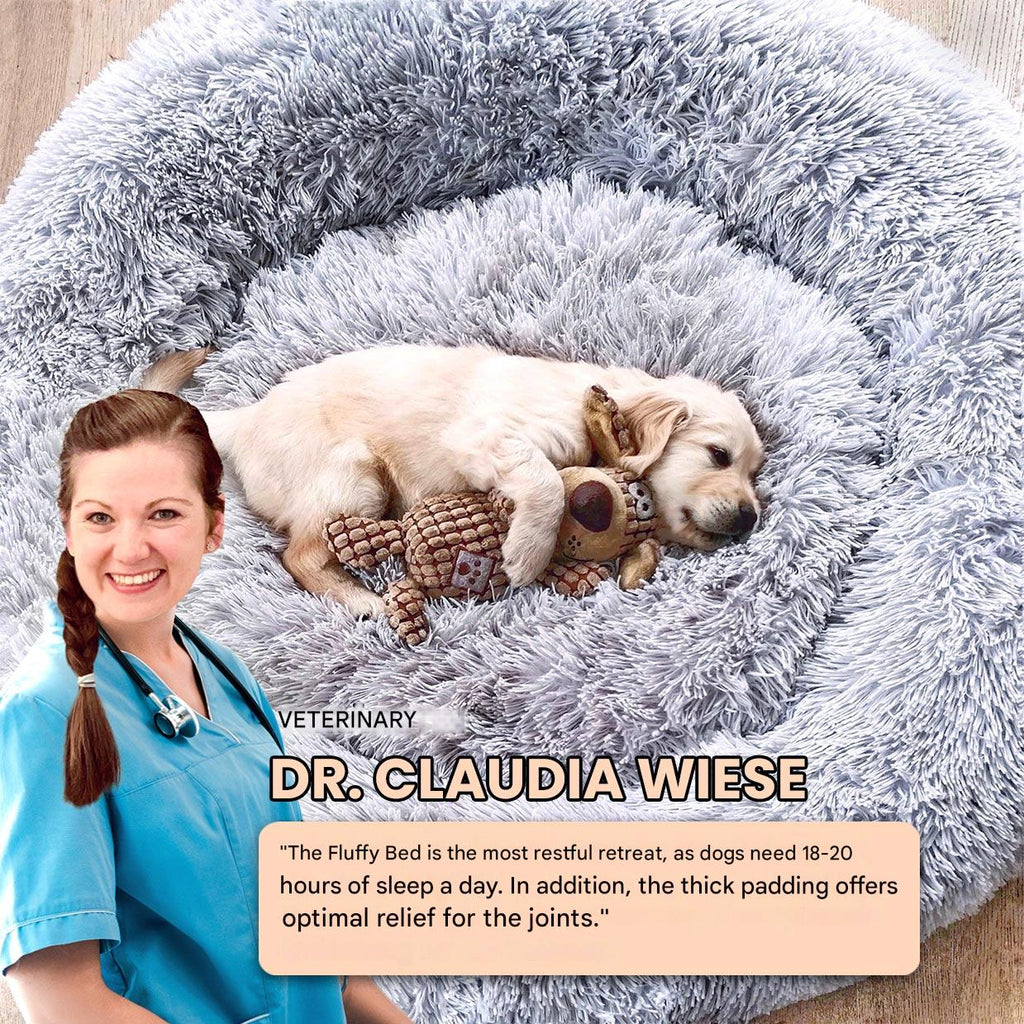 Łóżko dla psa Fluffy Plus - Oryginał-Szary-XXS - 50cm-Trend Polska