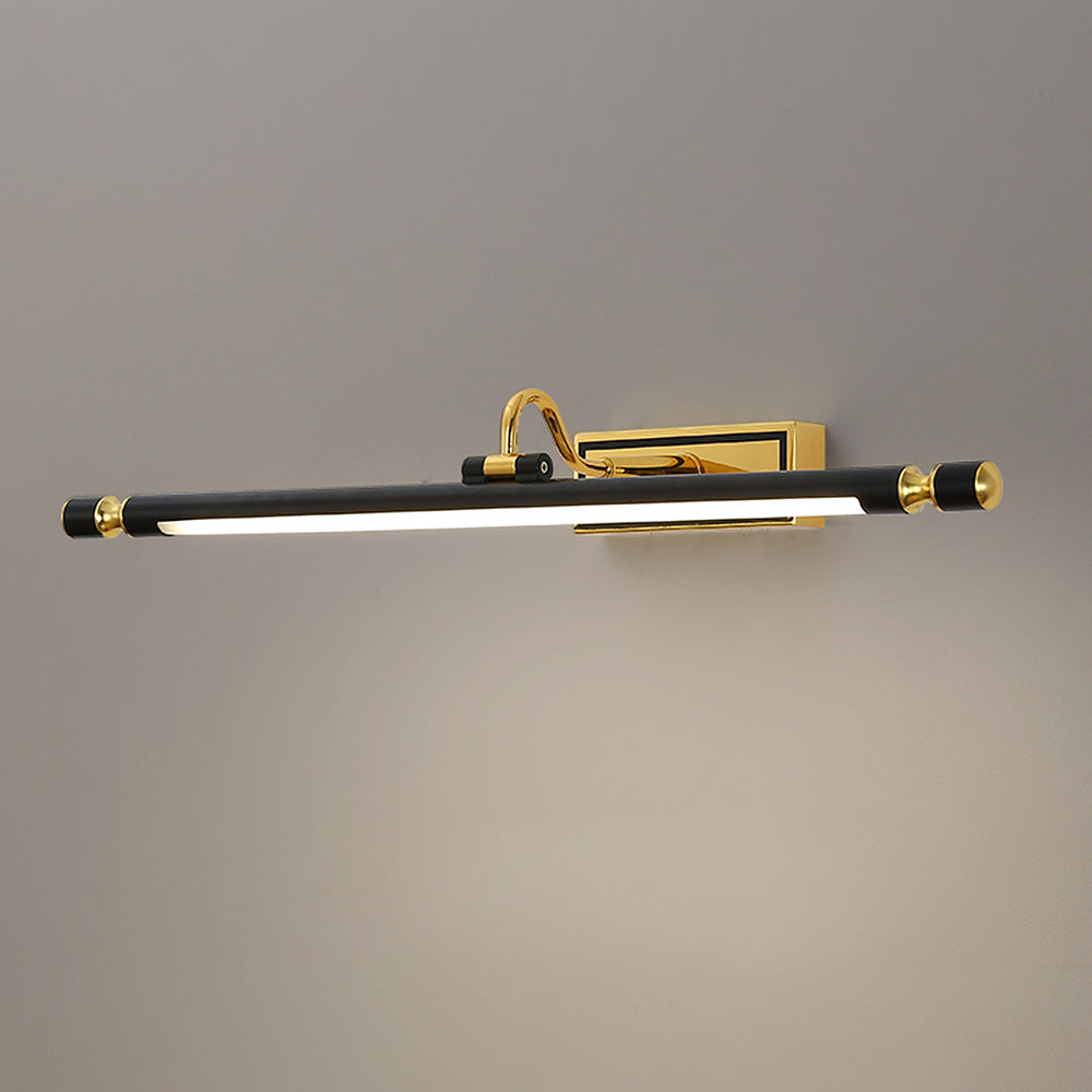 Luksowna czarna-złota lampa lustrowa – LumoGold-Trend Polska