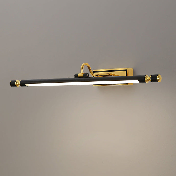 Luksowna czarna-złota lampa lustrowa – LumoGold-Trend Polska