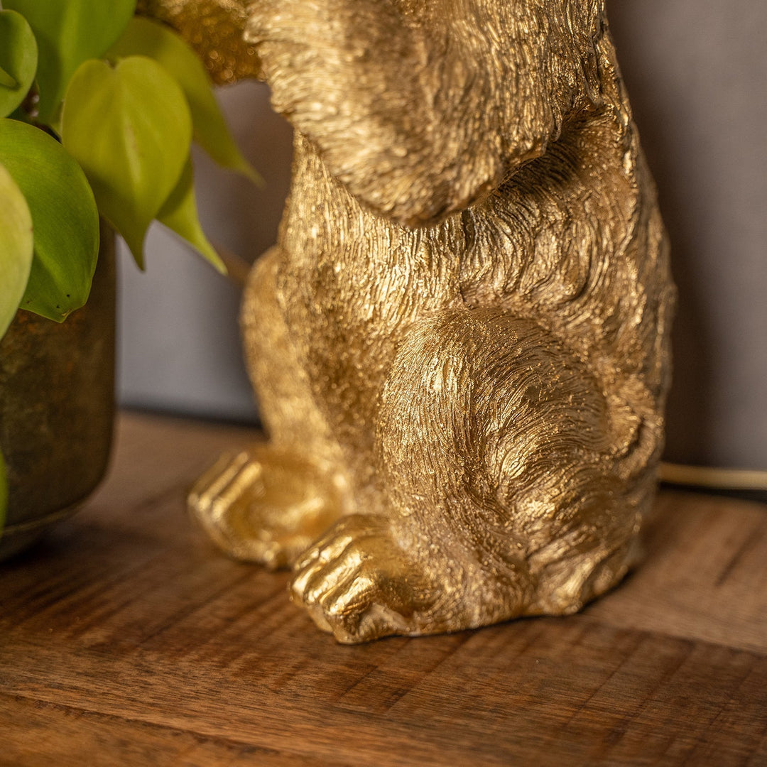 Luksowna lampa stołowa Złoty Małpka - GoldenChimp-Trend Polska