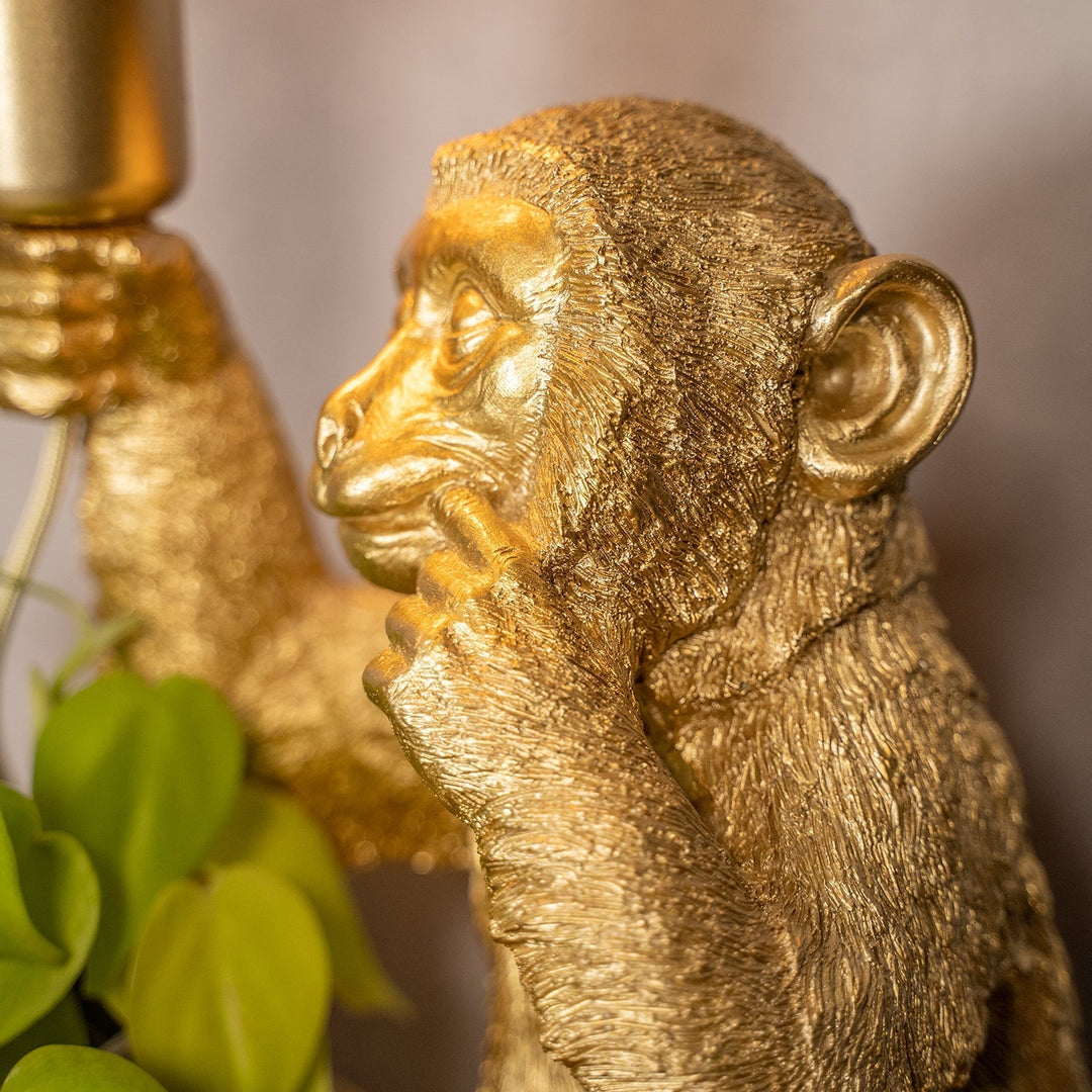 Luksowna lampa stołowa Złoty Małpka - GoldenChimp-Trend Polska