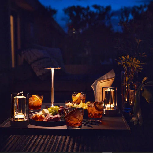 Luksusowa bezprzewodowa lampka LED na stół - Luna Glow-Złoto-Trend Polska